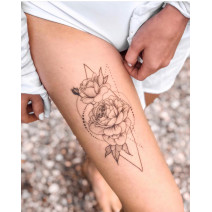 Временная татуировка "Розы в геометрии" А5